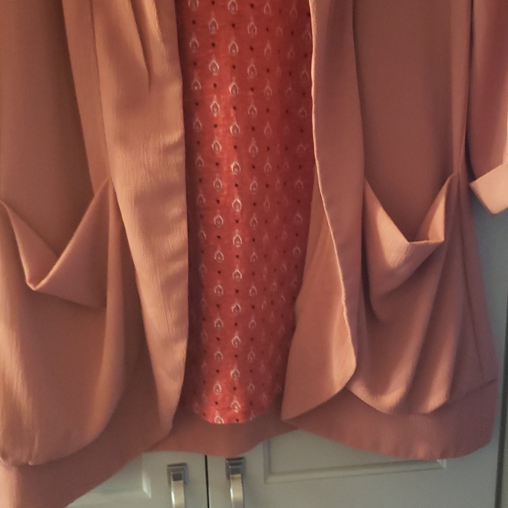 Ladies Print Top And Solid Jacket - image 3